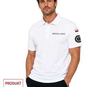 Koszulka POLO biała PRM/RM